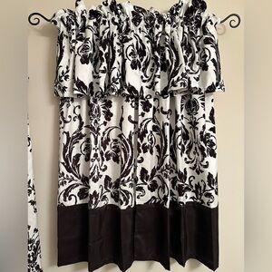 Elegant Black and White Damask Curtains
